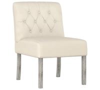 vidaXL Slipper Chair Accent Chair Single Sofa Chair Linen Fabric Button Design