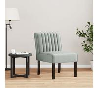 vidaXL Slipper Chair Light Grey Velvet