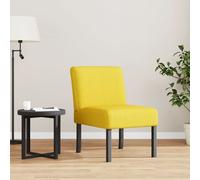 vidaXL Slipper Chair Light Yellow Fabric