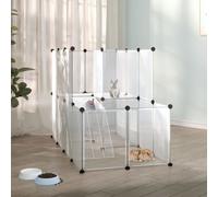 vidaXL Small Animal Cage Transparent 142x74x93 cm PP and Steel