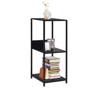 vidaXL Small Straight Book Shelf Black 33.5x39.6x79.7 cm Engineered Wood