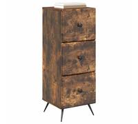 vidaXL Smoked Oak Drawer Cabinet 33 x 34.5 x 90 cm