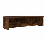 vidaXL smoked oak stackable kitchen shelf - 60x15x16 cm, engineered wood, versatile countertop organizer for kitchen/bathroom/office, modern space-saving cabinet solution