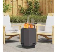 vidaXL Smokeless Fire Pit Black 38 x 38 x 51 cm Steel