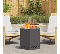 vidaXL Smokeless Fire Pit Black 48 x 48 x 51 cm Steel