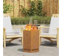 vidaXL Smokeless Fire Pit Brown 38 x 38 x 51 cm Steel
