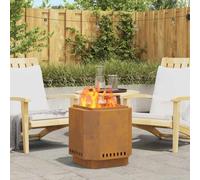 Fire Pit Outdoor Wood-Burning Fireplace Garden Square Patio Durable vidaXL