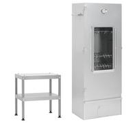 (with window, 44.5 x 29 x 110 cm 2 piece) vidaXL BBQ Oven Smoker Barbeque Grill BBQ Smoker Smokehouse Galvanised Steel