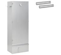 vidaXL Smoker Oven 3 pcs 44.5 x 29 x 110 cm Galvanised steel Silver, Modern Smok