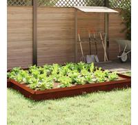 vidaXL Snail Fence 16 pcs Rusty 100 x 3.5 x 25 cm Weathering Steel