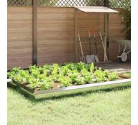 vidaXL Snail Fence, 16 Pieces, Silver, 100 x 3.5 x 25 cm, Galvanised Steel, Garden and Patio, Modern Snail Protection, Durable Garden Fence Edge, Landscape Protection