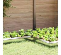 vidaXL Snail Fence 4 pcs Silver 10 x 10 x 25 cm Stainless Steel