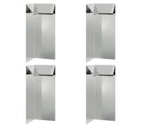 vidaXL Snail Grid, 4 Pieces, Silver, 10 x 10 x 25 cm, Galvanised Steel,