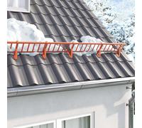 vidaXL Snow Guard Support 12 pcs Red 29.5 x 3 x 34.5 cm Steel