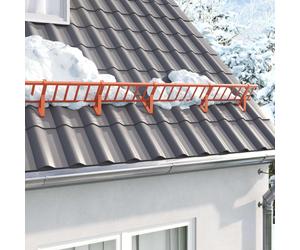 vidaXL Snow Guard Support 12 pcs Red 29.5 x 3 x 34.5 cm Steel