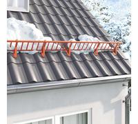 vidaXL Snow Guard Support Red 29.5 x 3 x 34.5 cm Steel