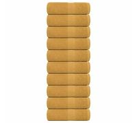 vidaXL Soap Towels 10 pcs Gold 30x30 cm 360 gsm 100% Cotton towel bath towel