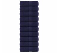 vidaXL Soap Towels 10 pcs Navy Blue 30x30 cm 360 gsm 100% Cotton