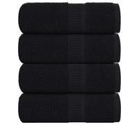 vidaXL Soap Towels 4 pcs Black 30x30 cm 360 gsm 100% Cotton towel bath towel