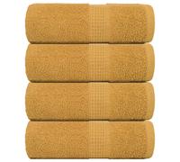 vidaXL Soap Towels 4 pcs Gold 30x30 cm 360 gsm 100% Cotton towel bath towel