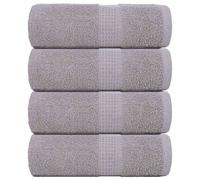 vidaXL Soap Towels 4 pcs Grey 30x30 cm 360 gsm 100% Cotton towel bath towel