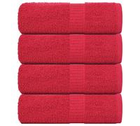 vidaXL Soap Towels 4 pcs Red 30x30 cm 360 gsm 100% Cotton towel bath towel
