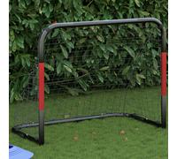 vidaXL Soccer Goal with Net Red and Black 90x48x71 cm Steel