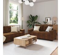 Vidaxl Sofa 2 Pcs Brown 221 X 78 X 80 Cm Faux Leather