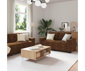 Vidaxl Sofa 2 Pcs Brown 221 X 78 X 80 Cm Faux Leather