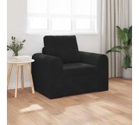 Sofa Bed Black Velvet 98x71x83 cm. Convertible 3-Seater Modern Removable Covers