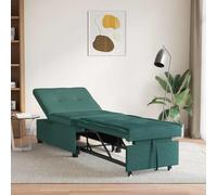 vidaXL Sofa Bed Dark green 194 x 67 x 37 cm Fabric