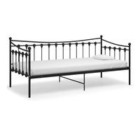 vidaXL Sofa Bed Frame Black Metal Occasional Sleepover Guest Rest Living Room