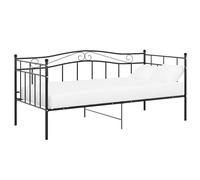 vidaXL Sofa Bed Frame Black Metal Occasional Sleepover Guest Rest Living Room