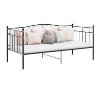 vidaXL Sofa Bed Frame Black Metal Occasional Sleepover Guest Rest Living Room