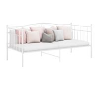 vidaXL Sofa Bed Frame White Metal Occasional Sleepover Guest Rest Living Room
