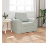 vidaXL Sofa Bed Light Grey 98 x 71 x 83 cm Velvet