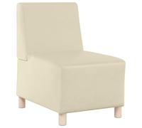 vidaXL Sofa Chair Without Armrest Cream 55cm Faux Leather, Single Sofa, Sofa Comfort, TV Chair, Sofa, Sofa Seating, Relax Sofa, Leisure Sofa Chair