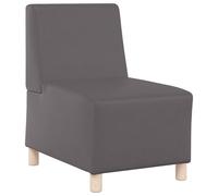 vidaXL Sofa Chair Without Armrest Grey 55cm Faux Leather, Single Sofa, Sofa Comfort, TV Chair, Sofa, Sofa Seating, Relax Sofa, Leisure Sofa Chair