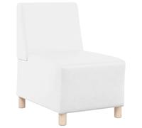 vidaXL Sofa Chair Without Armrest White 55cm Faux Leather, Single Sofa, Sofa Comfort, TV Chair, Sofa, Sofa Seating, Relax Sofa, Leisure Sofa Chair