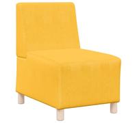 vidaXL Sofa Chair without Armrests, Light Yellow, 55 cm, Corduroy Fabric, Sofa Chair, TV Chair, Relaxing Chair, Single Sofa, Lounge Chair, Living Room Chair, Upholstered Sofa