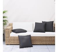 vidaXL Sofa Cushions 4 pcs Black 60x60 cm Fabric