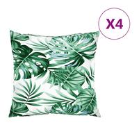 vidaXL Sofa Cushions Chair Cushion Seat Cushion 4 pcs Leaf Pattern Fabric