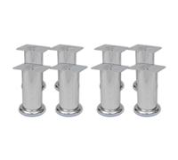 vidaXL Sofa Legs 8 pcs Round Chrome 120 mm