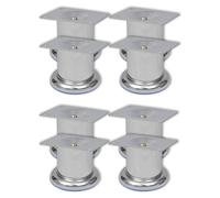 vidaXL Sofa Legs 8 pcs Round Chrome 60 mm