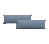 vidaXL Sofa Pillows 2 pcs Blue 120 x 40 cm Corduroy Fabric, Luxurious Living Room, Modern Decor, Removable Covers, Soft Plush Pillows, Velvety Cushions, Chic Lounge Accents, Indoor Textiles