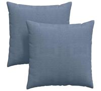 vidaXL Sofa Pillows 2 pcs Blue 60 x 60 cm Corduroy Fabric, Luxurious Living Room, Modern Decor, Removable Covers, Soft Plush Pillows, Velvety Cushions, Chic Lounge Accents, Indoor Textiles