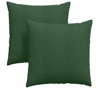 vidaXL Sofa Pillows 2 pcs Dark Green 80 x 80 cm Corduroy Fabric, Luxurious Living Room, Modern Decor, Removable Covers, Soft Plush Pillows, Velvety Cushions, Chic Lounge Accents, Indoor Textiles