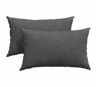 vidaXL Sofa Pillows 2 pcs Dark Grey 50 x 30 cm Corduroy Fabric, Luxurious Living Room, Modern Decor, Removable Covers, Soft Plush Pillows, Velvety Cushions, Chic Lounge Accents, Indoor Textiles