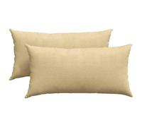 vidaXL Sofa Pillows 2 pcs Grey Green 80 x 40 cm Corduroy Fabric, Luxurious Living Room, Modern Decor, Removable Covers, Soft Plush Pillows, Velvety Cushions, Chic Lounge Accents, Indoor Textiles