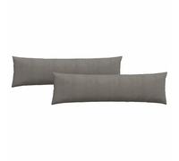 vidaXL Sofa Pillows 2 pcs Light Grey 145 x 40 cm Corduroy Fabric, Luxurious Living Room, Modern Decor, Removable Covers, Soft Plush Pillows, Velvety Cushions, Chic Lounge Accents, Indoor Textiles